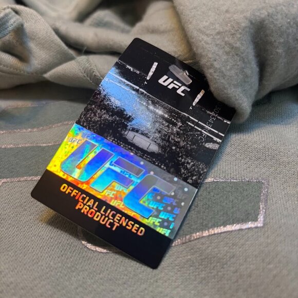 UFC Crop Hoodie, Color: Sage, Large - Picture 7 of 10